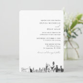 St Augustine Wedding Elegante Skyline Einladung (Stehend Vorderseite)