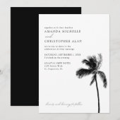 St. Augustine Wedding Florida Black & White Simple Einladung (Vorne/Hinten)