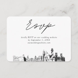 St Augustine Wedding Minimalistisch Sketch UAWG Begleitkarte