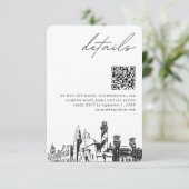 St. Augustine Wedding Modern Details QR Code Begleitkarte (Stehend Vorderseite)