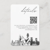 St. Augustine Wedding Modern Details QR Code Begleitkarte (Vorderseite)