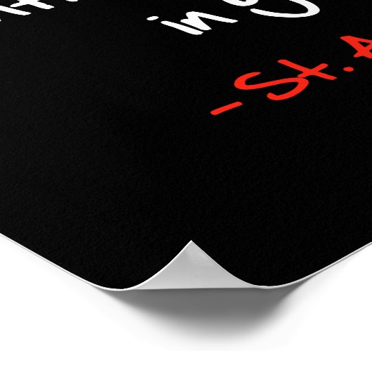 St. Augustine - Zitat zum ungebremsten Herz Poster (Ecke)