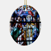 St- AugustineBuntglas Keramik Ornament (Rechts)