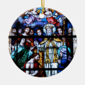 St- AugustineBuntglas Keramik Ornament (Vorne)
