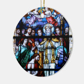 St- AugustineBuntglas Keramik Ornament (Links)