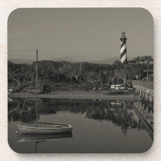 St- Augustineleuchtturm-früher Morgen Getränkeuntersetzer (Vorderseite)
