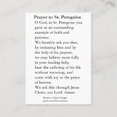 St. Ausländischer Schutzpatron von Visitenkarte (Rückseite)