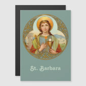 St. Barbara (BK 001) 5"x7" Magnetkarte (Vorne/Hinten)
