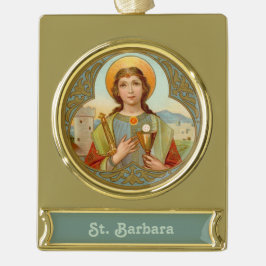 St. Barbara (BK 001) Banner-Ornament Gold