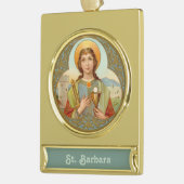 St. Barbara (BK 001) Banner-Ornament Gold (Links)