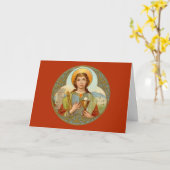 St Barbara (BK 001) Horizontal Blank Greeting Karte (Gelbe Blume)