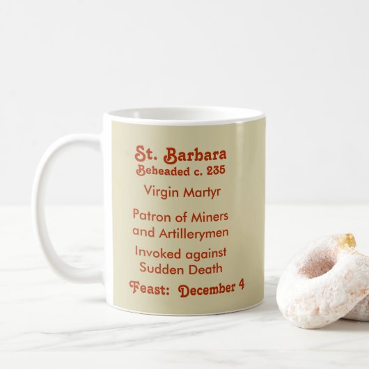 St. Barbara (BK 001) Kaffeetasse 1c (Mit Donut)