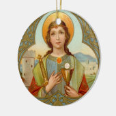 St. Barbara (BK 001) Keramik Ornament (Links)