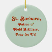 St. Barbara (BK 001) Keramik Ornament (Hinten)