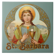 St. Barbara (BK 001) Keramik Tile 1