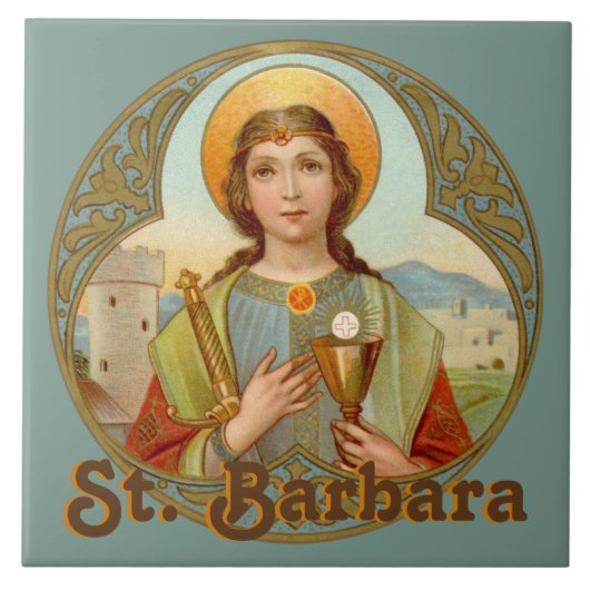 St. Barbara (BK 001) Keramik Tile 1 Fliese (Vorderseite)