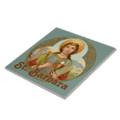 St. Barbara (BK 001) Keramik Tile 1 Fliese (Seite)