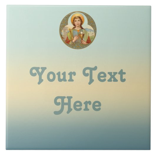 St. Barbara (BK 001) Keramik Tile 3 Fliese (Vorderseite)