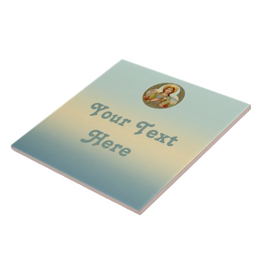 St. Barbara (BK 001) Keramik Tile 3 Fliese (Seite)