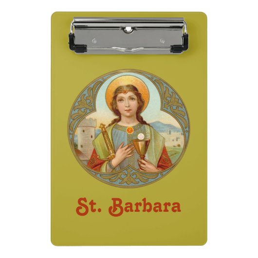 St. Barbara (BK 001) Mini Klemmbrett (Vorderseite)