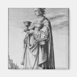 St. Barbara, geätzt von Wenceslaus Hollar, 1647 Magnet