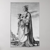 St. Barbara, geätzt von Wenzelaus Hollar, 1647 Poster (Vorne)