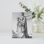 St. Barbara, geätzt von Wenzelaus Hollar, 1647 Postkarte (Stehend Vorderseite)
