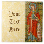 St. Barbara (JP 01) Keramik Tile 2 Fliese (Vorderseite)