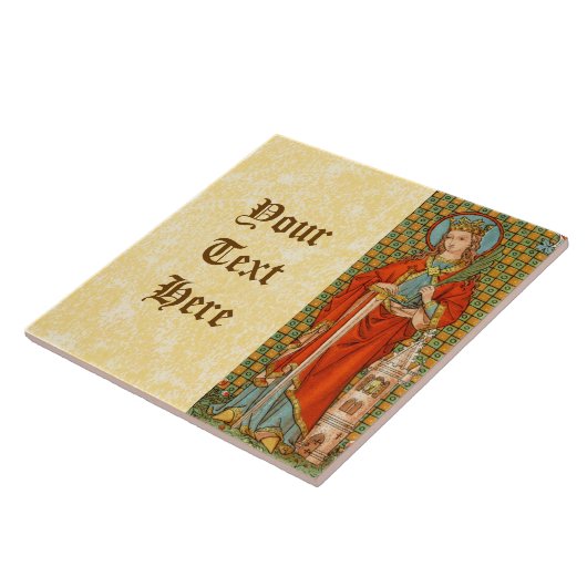 St. Barbara (JP 01) Keramik Tile 2 Fliese (Seite)