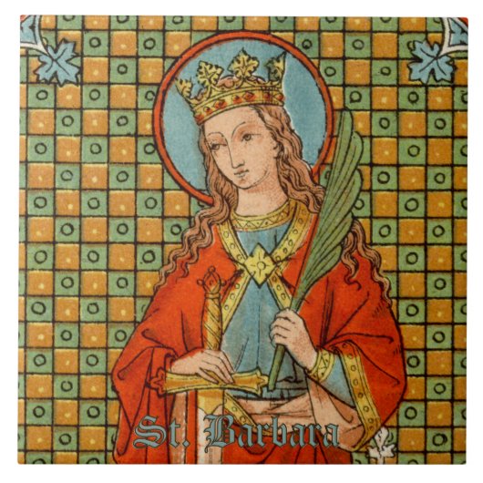 St. Barbara (JP 01) Keramikfliese 1 (Vorderseite)