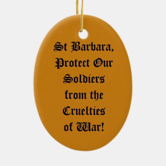 St. Barbara (JP 01) Keramikornament (Hinten)