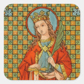 St. Barbara (JP 01) Quadratischer Aufkleber (Vorderseite)