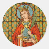 St. Barbara (JP 01) Runder Aufkleber (Vorderseite)