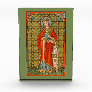 St. Barbara (JP 01) Vertikales Papergewicht oder Fotoblock