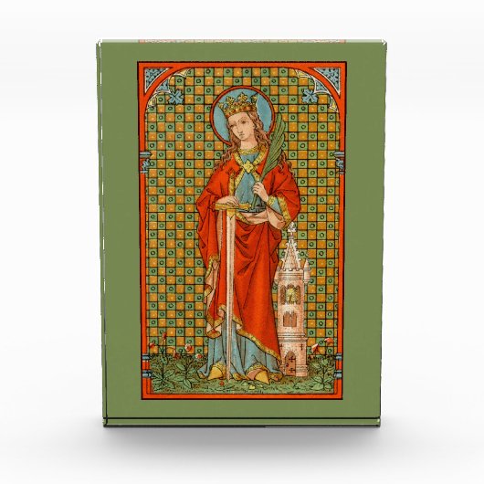 St. Barbara (JP 01) Vertikales Papergewicht oder Fotoblock (Vorderseite)