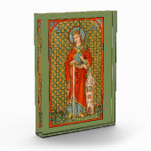 St. Barbara (JP 01) Vertikales Papergewicht oder Fotoblock (Links)