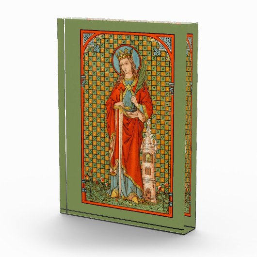 St. Barbara (JP 01) Vertikales Papergewicht oder Fotoblock (Rechts)