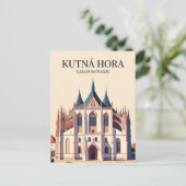 St. Barbara-Kirche Tschechische Republik Postkarte (Stehend Vorderseite)