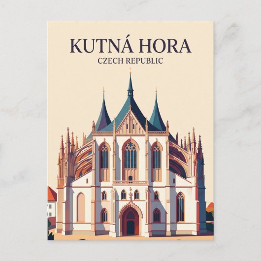 St. Barbara-Kirche Tschechische Republik Postkarte (Vorderseite)
