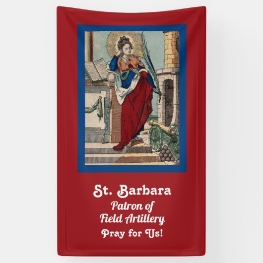 St. Barbara mit Artillerie (M 007) Banner 2 (Vertikal)