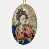 St. Barbara mit Artillerie (M 007) Keramik Ornament (Links)