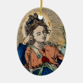 St. Barbara mit Artillerie (M 007) Keramik Ornament (Vorne)