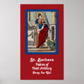 St. Barbara mit Artillerie (M 007) Poster (Vorne)