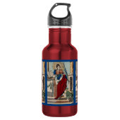 St. Barbara mit Artillerie (M 007) Rot Edelstahlflasche (Vorderseite)