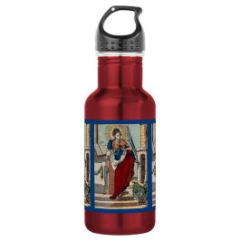 St. Barbara mit Artillerie (M 007) Rot Edelstahlflasche