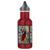 St. Barbara mit Artillerie (M 007) Rot Edelstahlflasche (Links)