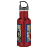 St. Barbara mit Artillerie (M 007) Rot Edelstahlflasche (Rückseite)