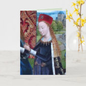 St Barbara of Nicomedia (Detail; M 070) Karte (Gelbe Blume)