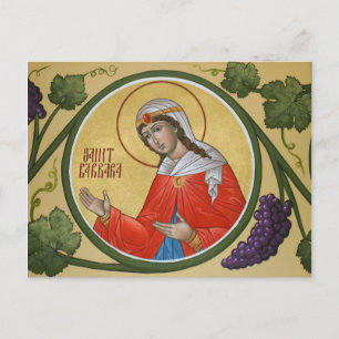 St. Barbara Prayer Card Postkarte