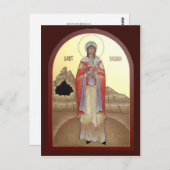 St. Barbara Prayer Card Postkarte (Vorne/Hinten)